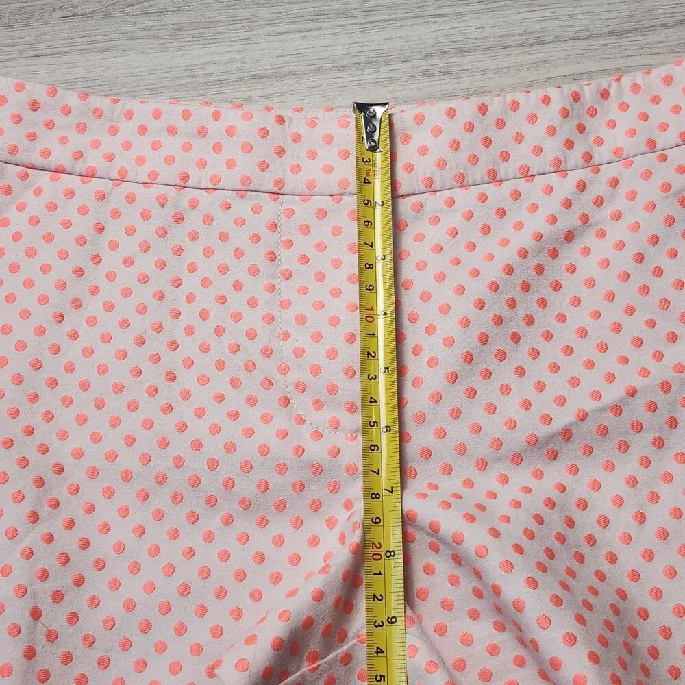 J.Crew Polka Dot Shorts Women's 6 Pink Coral Dressy Casual Preppy Summer Spring